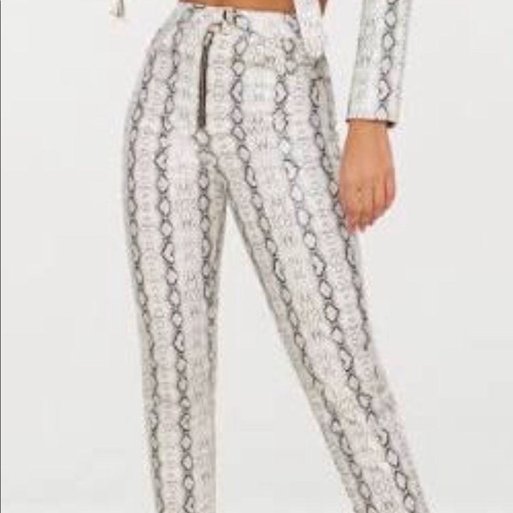 Snakeskin Print Pants